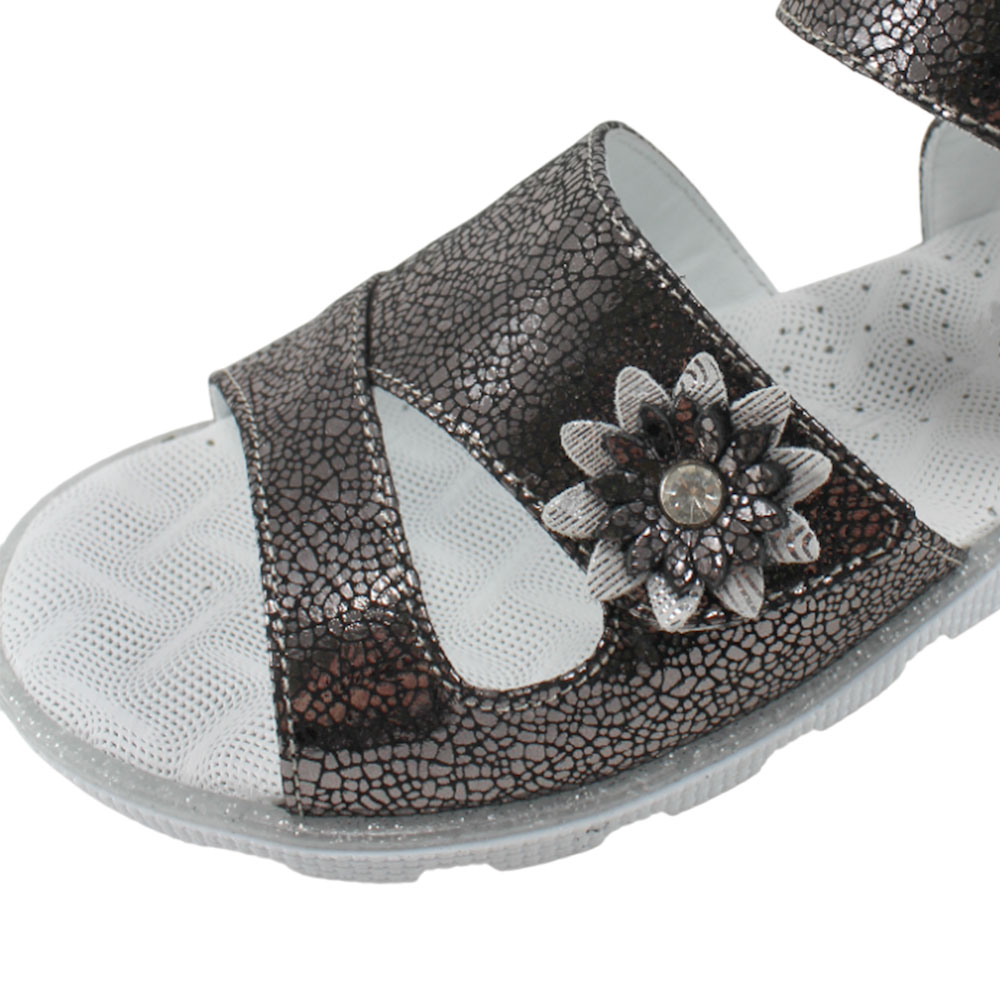 Сандалии BEST.A 92F-1-303-СВ BEST.A Сандалии для девочки,черно-серебряный - фото 4