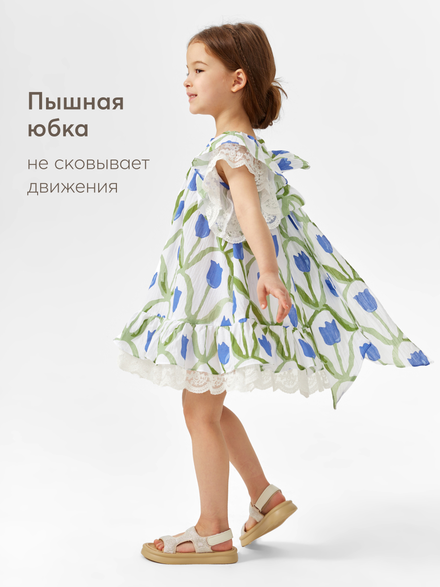 Платье Happy Baby 88189_blue-flower - фото 8