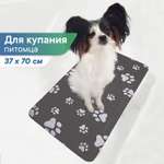 Коврик для ванны VILINA c присосками для животных 37х70 см. графит