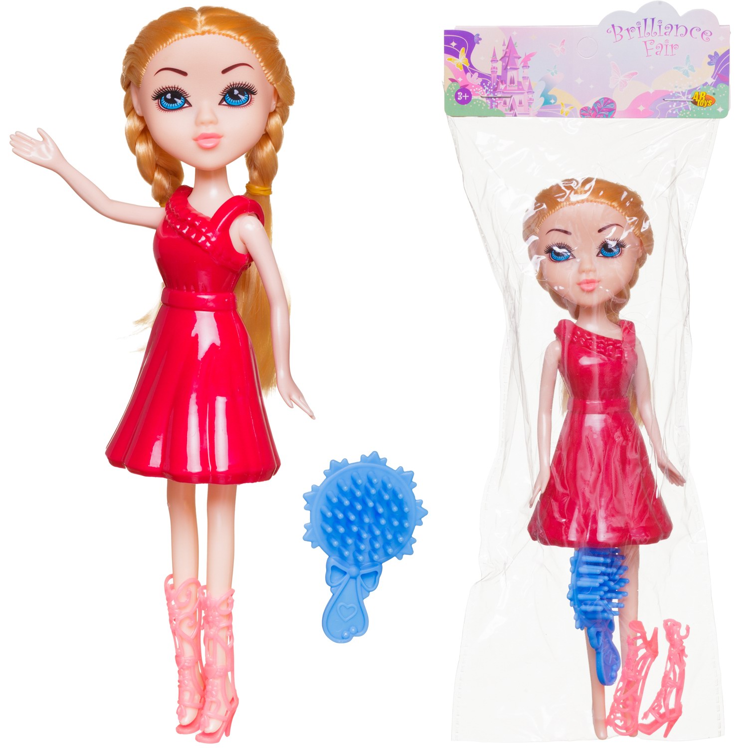 Кукла модельная Abtoys Brilliance Fair высота 18 см PT-01834/красное - фото 2