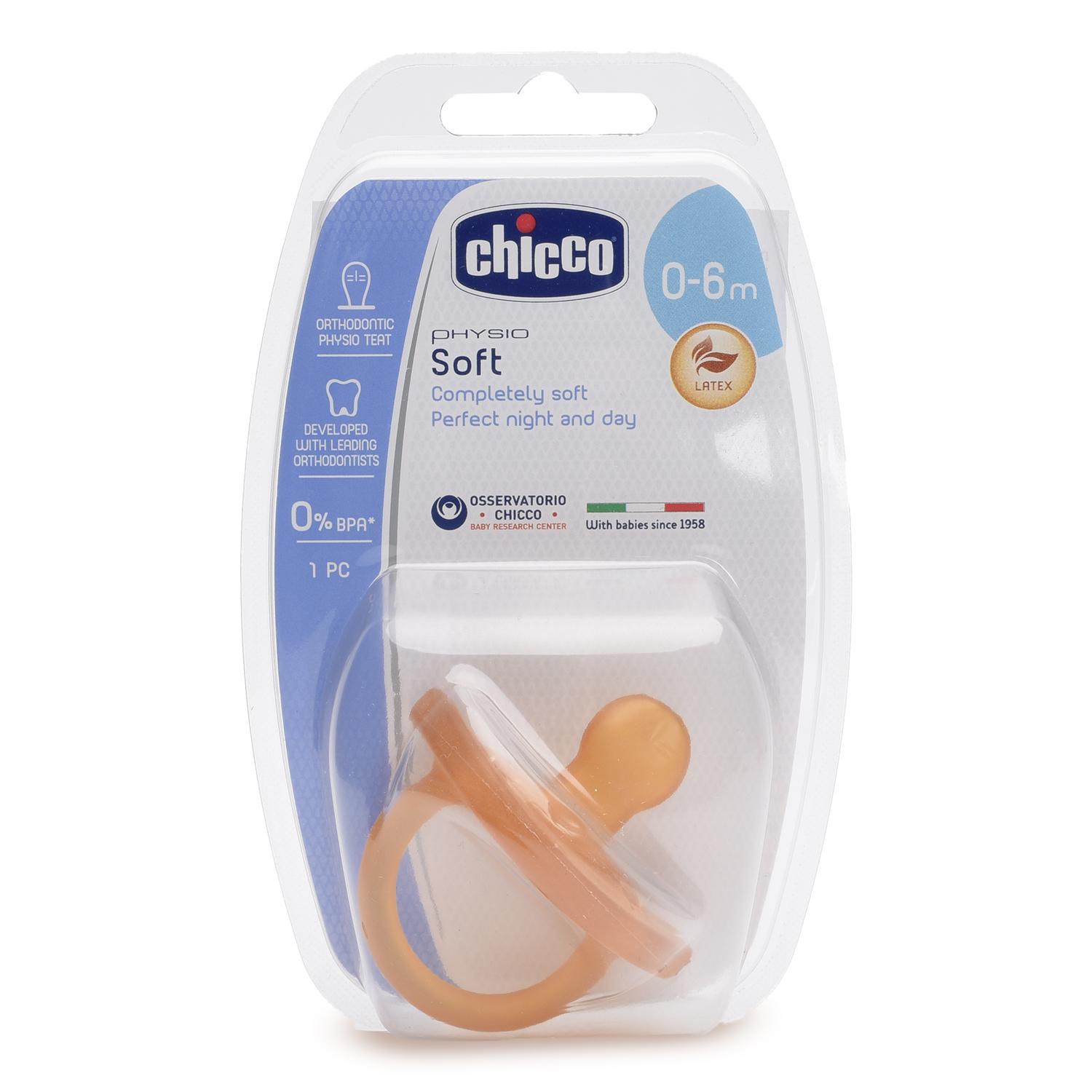 Пустышка Chicco латекс от 0 мес. 1 шт. - фото 3