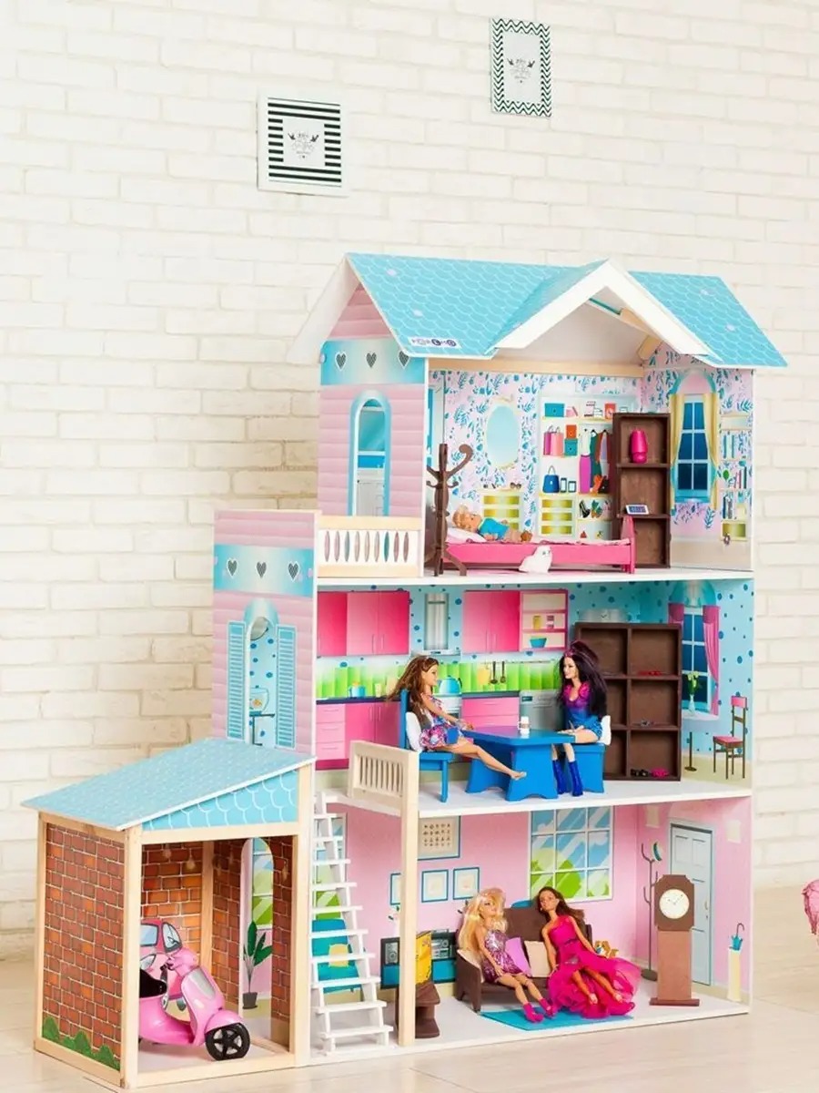 Домик для кукол PAREMO 118 см с мебелью PD318-12 - фото 4