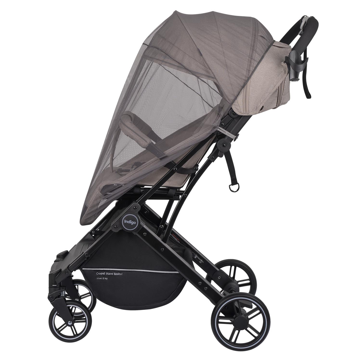 Коляска прогулочная Indigo Trip для путешествий бежевый - фото 18
