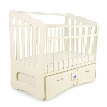 Детская кроватка Dakababy прямоугольная, поперечный маятник (ваниль)