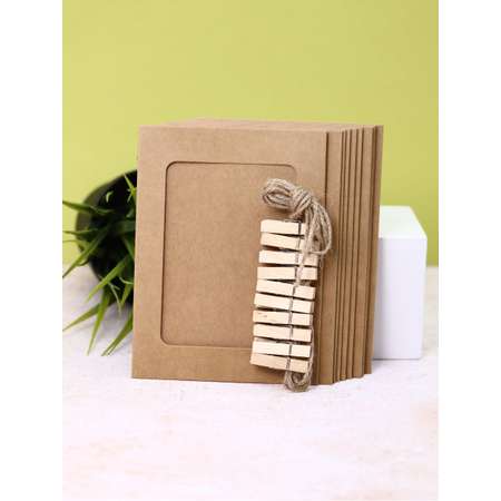 Крафтовые фоторамки iLikeGift Classic kraft 11.5х15.5см 10шт