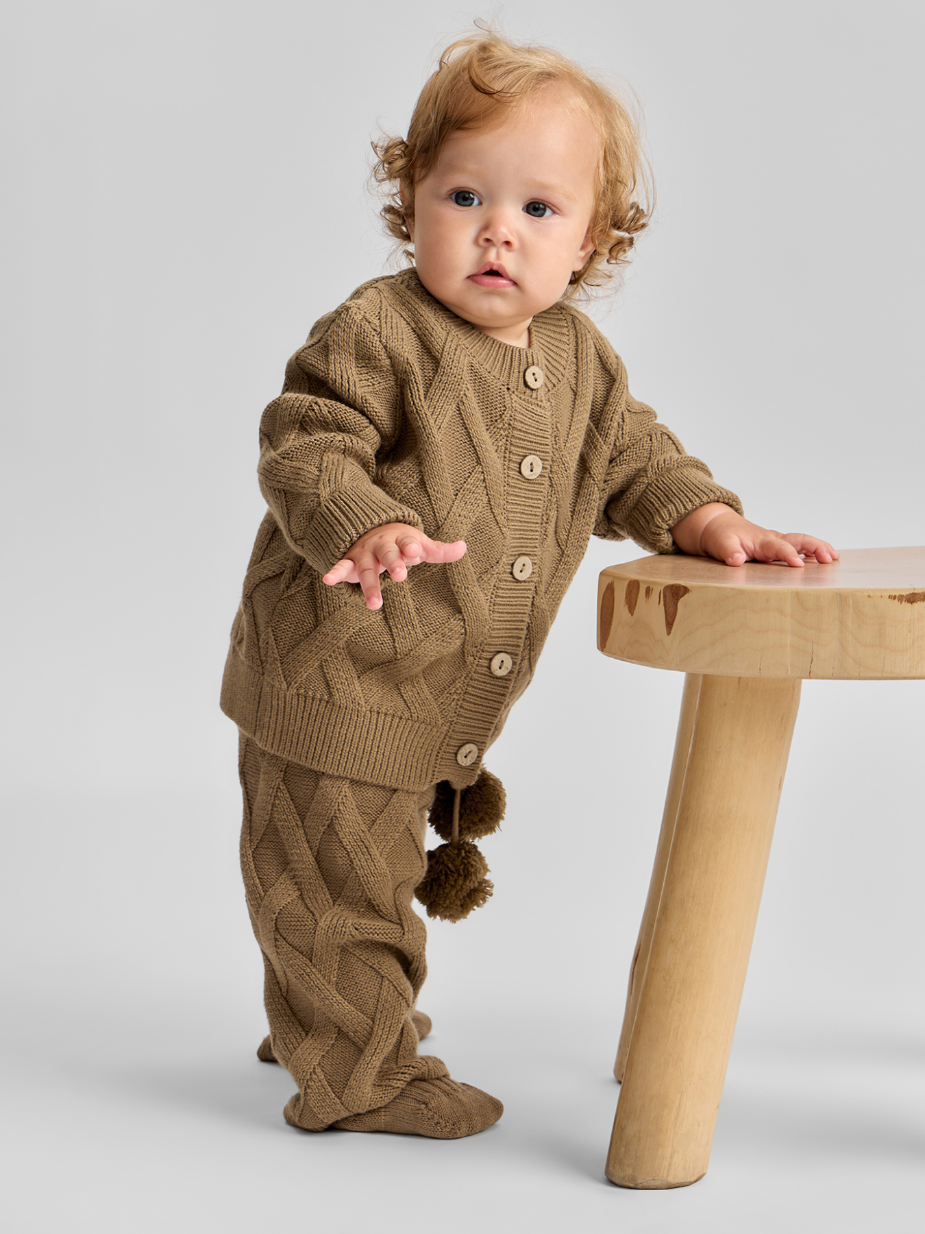 Кардиган и брюки Happy Baby 88351_beige - фото 1
