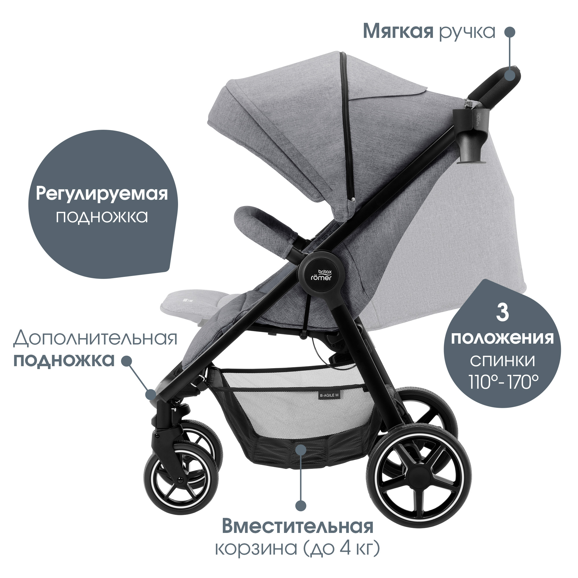 Коляска прогулочная Britax Roemer B-Agile M - фото 2