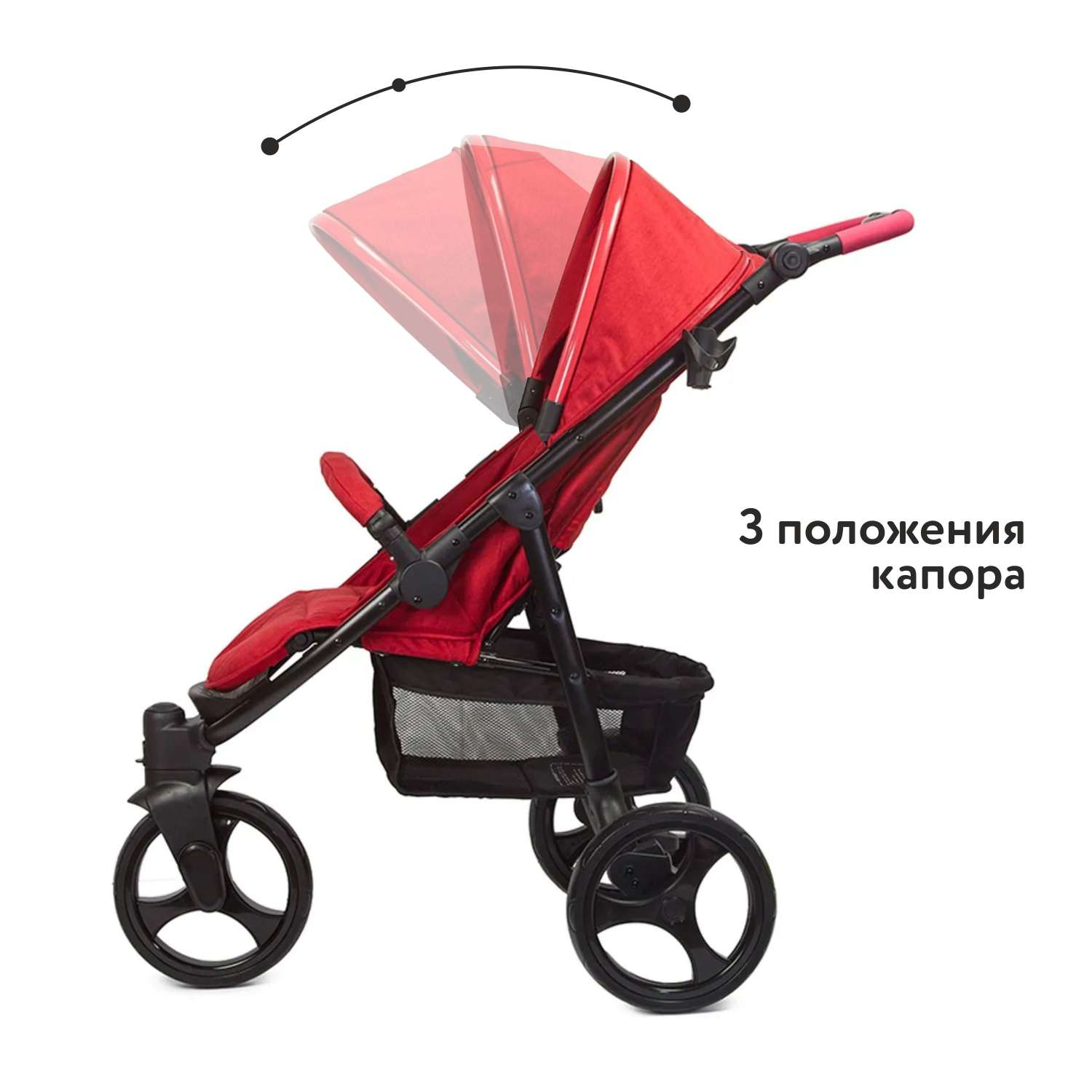 Коляска прогулочная Babyton Trio Red - фото 4