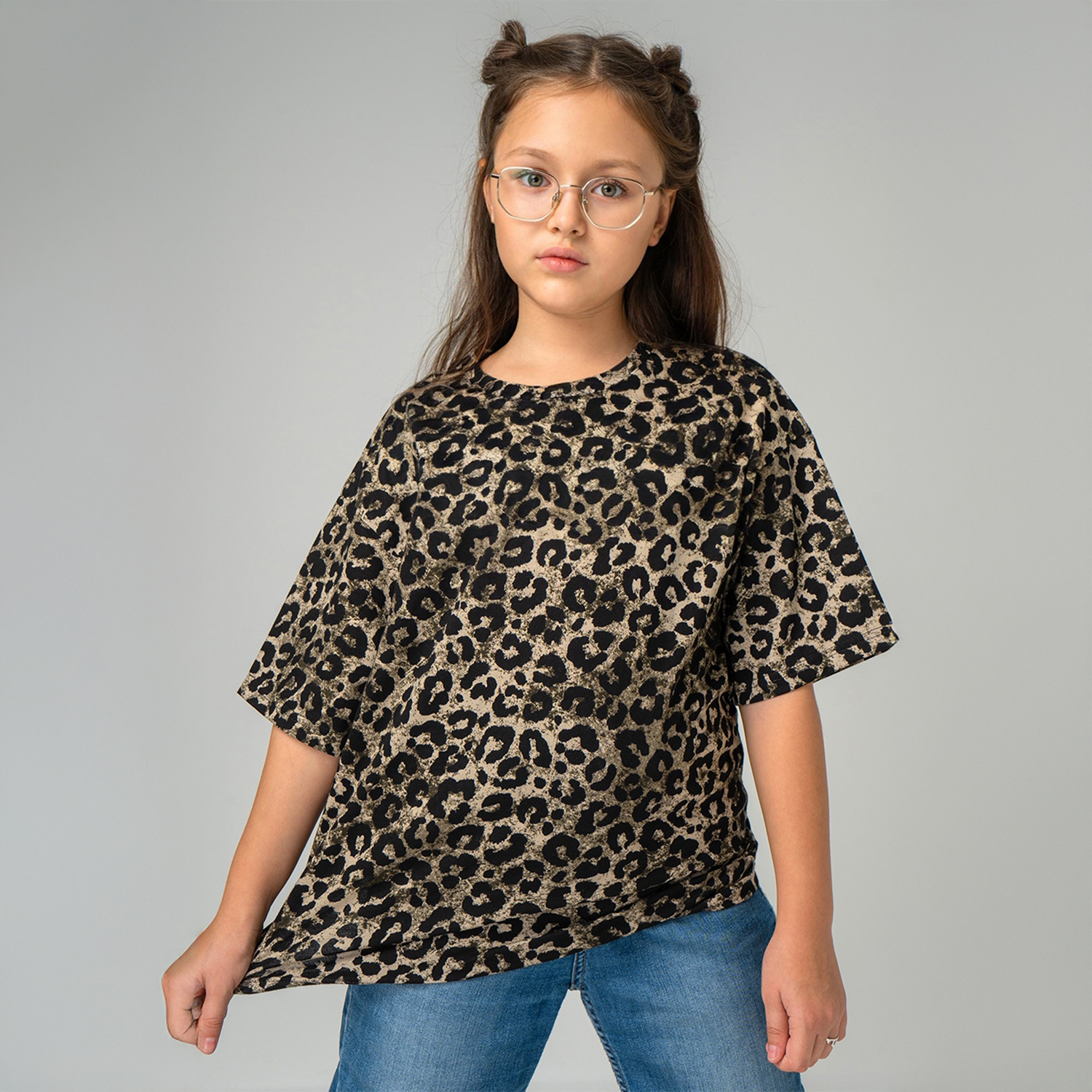 Футболка HappyFox HF0178SPваренка.леопард - фото 9