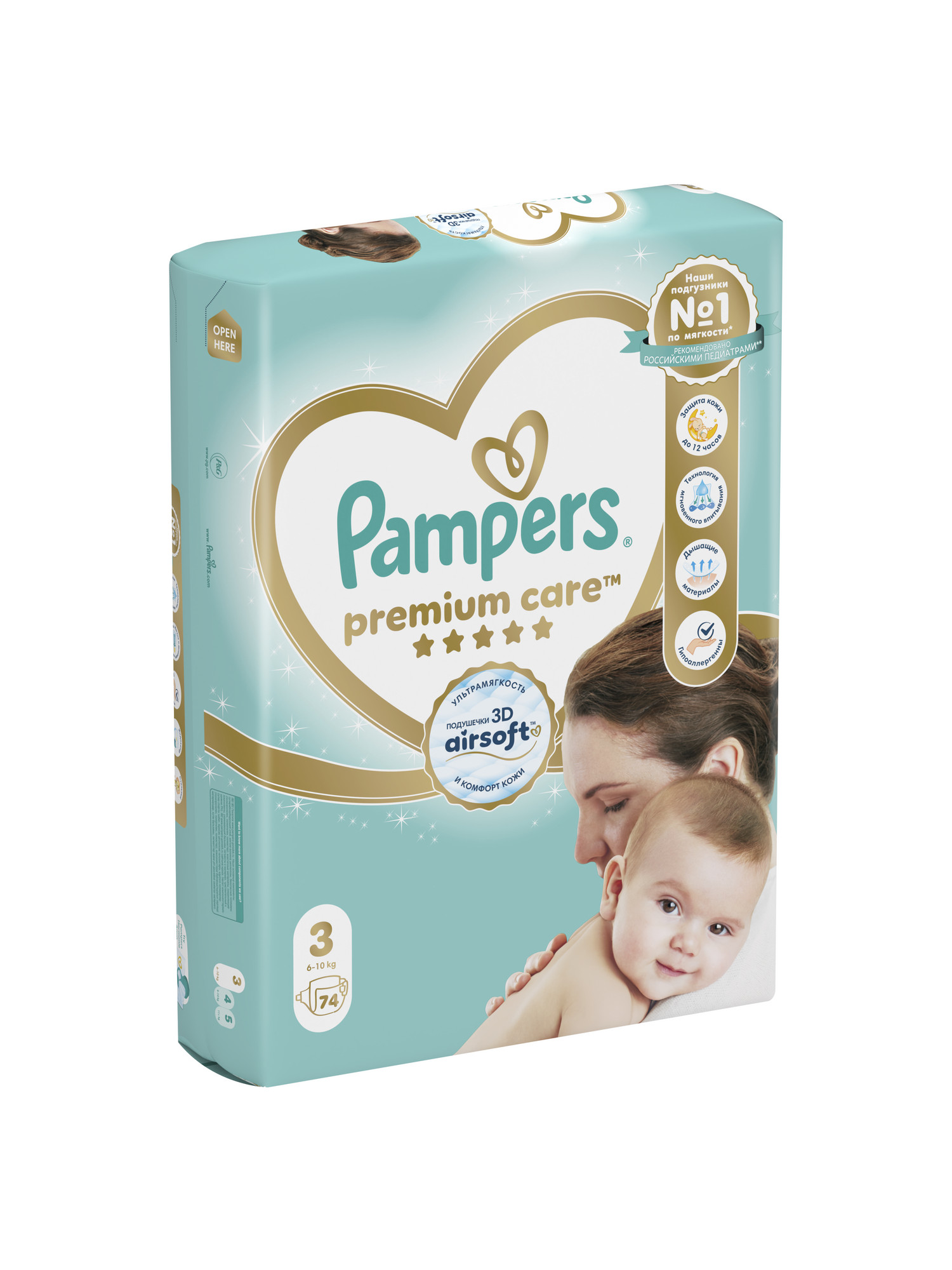 Подгузники Pampers Premium Care 3 (6-10 кг) 74 шт. - фото 9