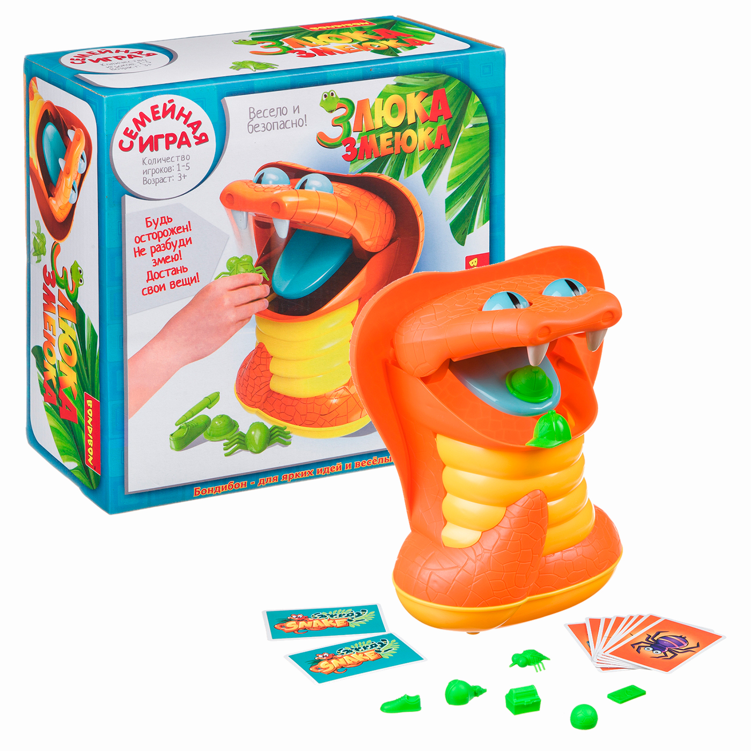 Настольная игра Bondibon для компании Злюка-змеюка - фото 1