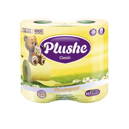 Туалетная бумага PLUSHE 4 шт.
