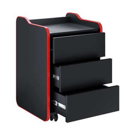 Тумба VMMGAME для игрового компьютерного стола CASE 40 BLACK RED