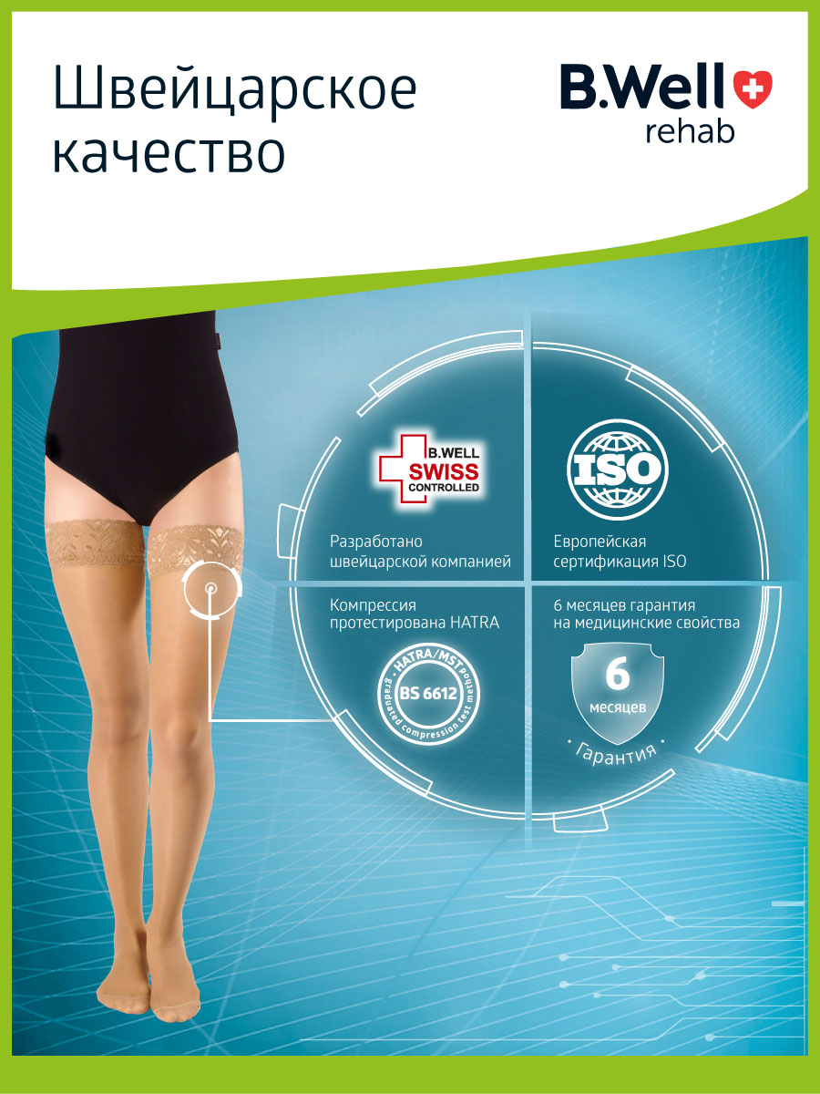 Чулки B.Well W-2122Natural - фото 3