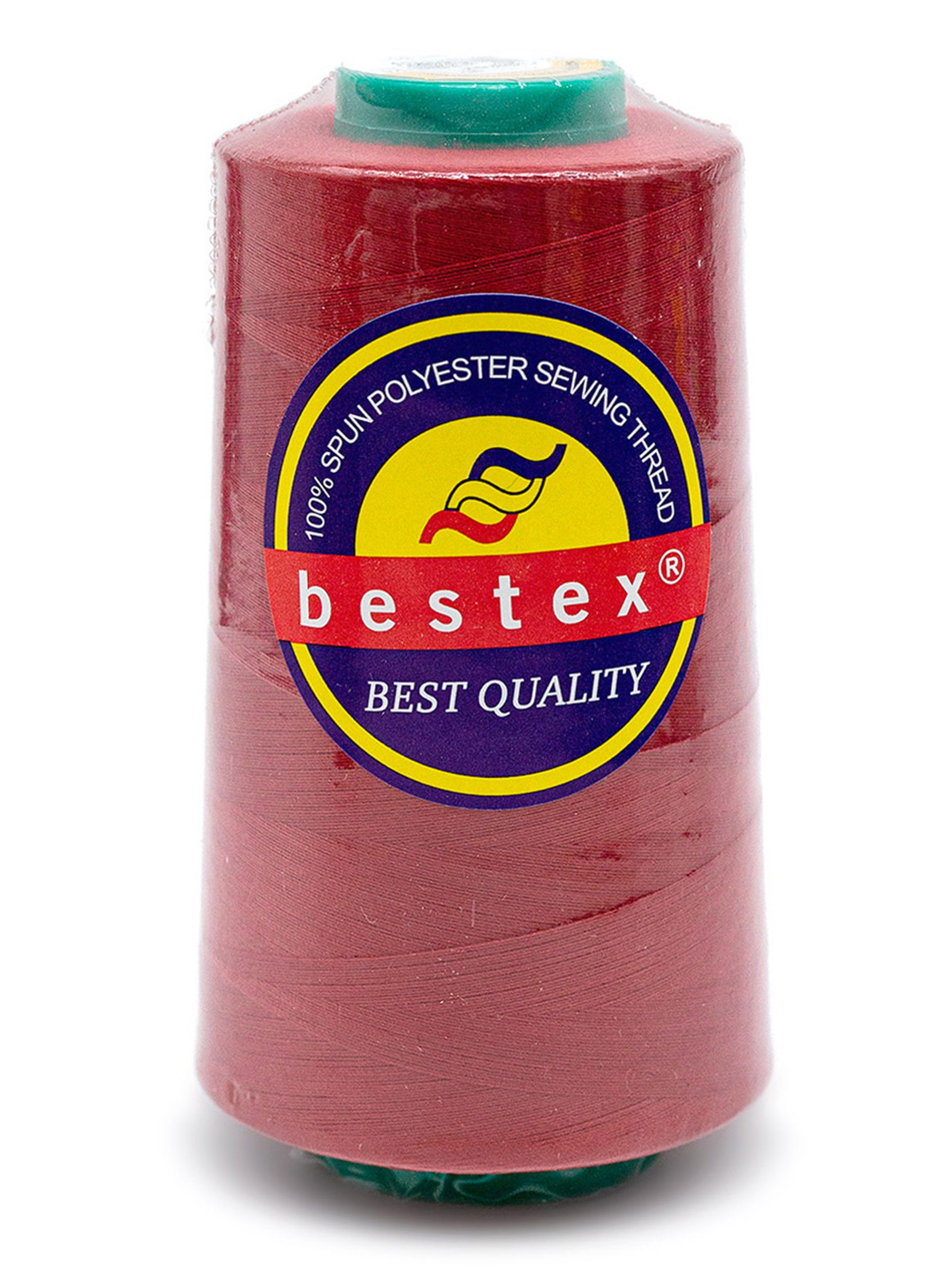 Нитки Bestex промышленные для тонких тканей для шитья 50/2 5000 ярд 1 шт 051 красный - фото 5