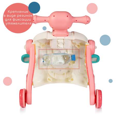 Ходунки - каталка с игровым столиком Babyhit Multi Toy pink