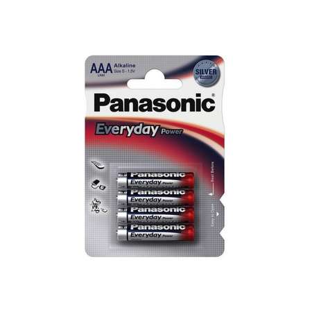 Щелочная батарейка Panasonic AAA Everyday Power в блистере 4шт
