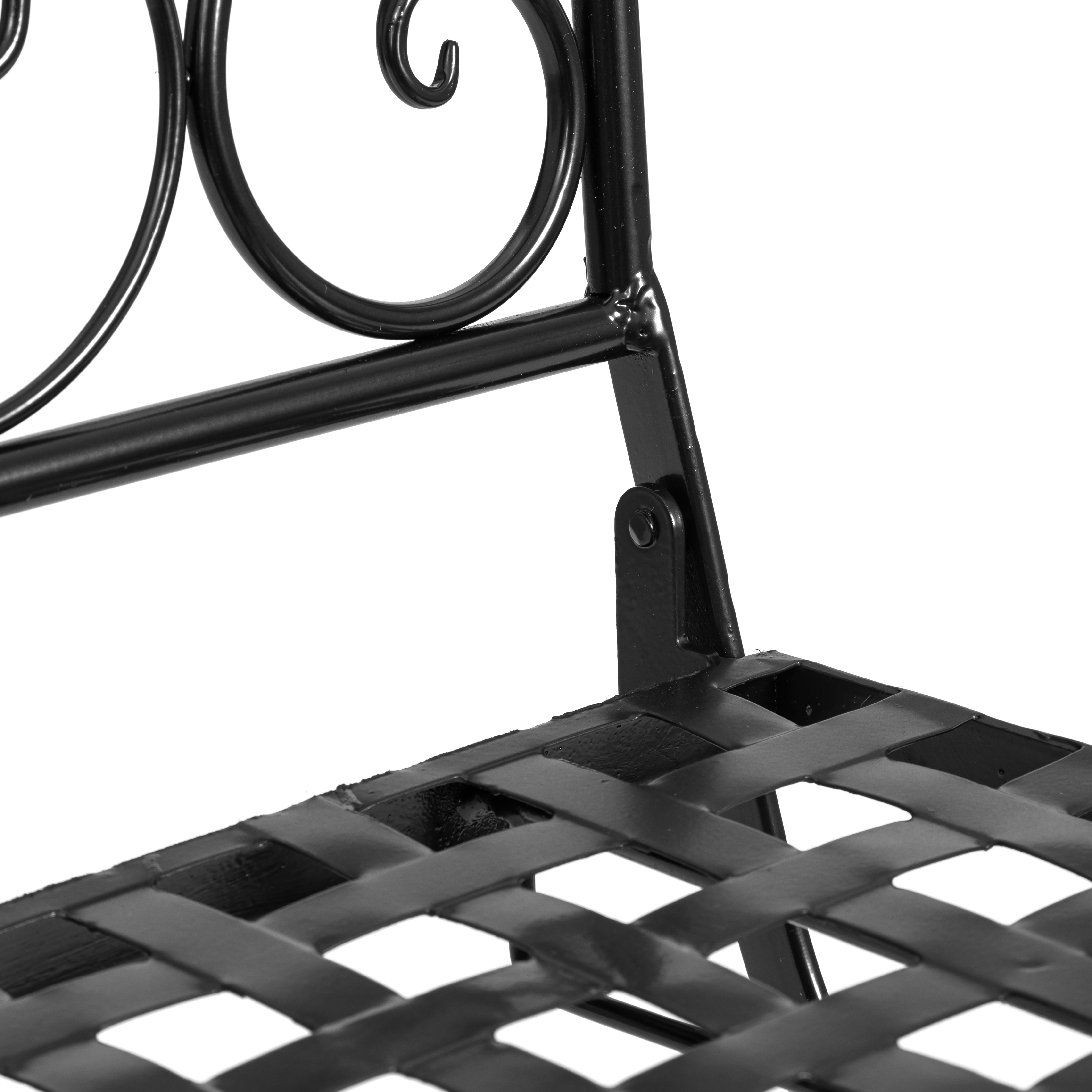 Комплект садовых стульев TETCHAIR Виченза, складные, металл, 36х35х91см, черный/плитка "астра" - фото 12
