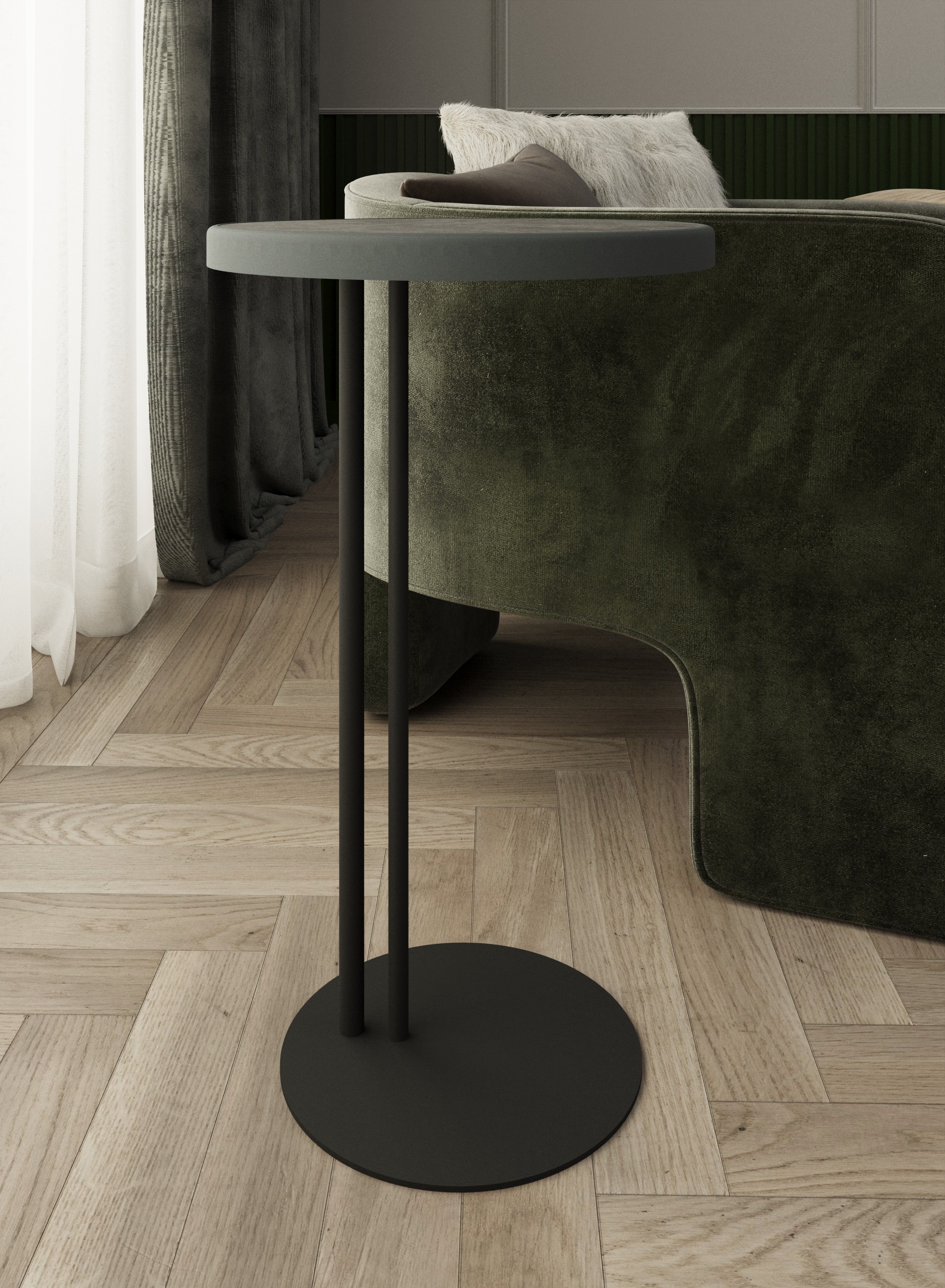 Стол журнальный SLINE Кальяри дарк графит черный - фото 7