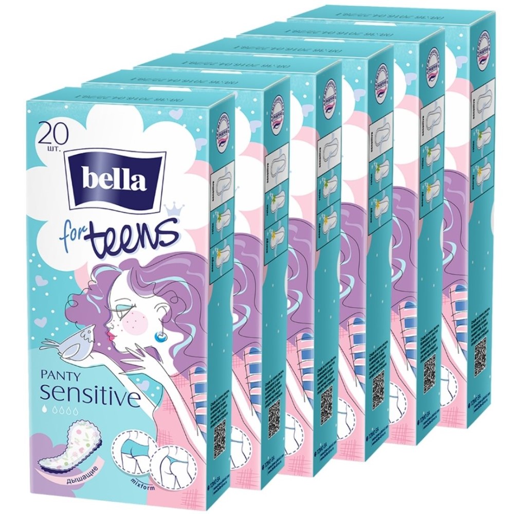 Прокладки ежедневные BELLA ультратонкие for teens sensitive 20 шт х 6 упаковок - фото 2
