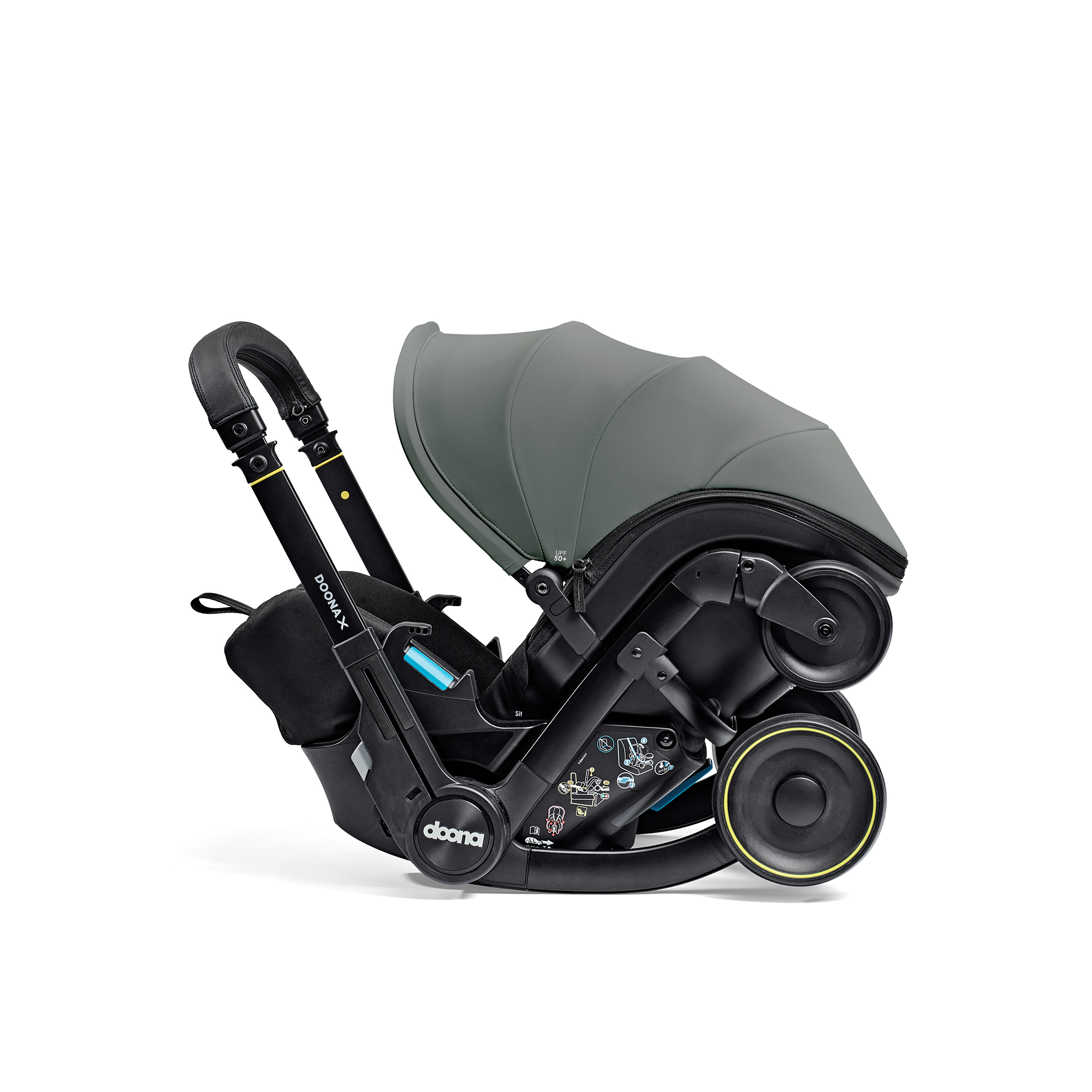 Автокресло Doona Doona X, цвет: Slate Green Isofix 0 (0 -13 кг) серый - фото 20