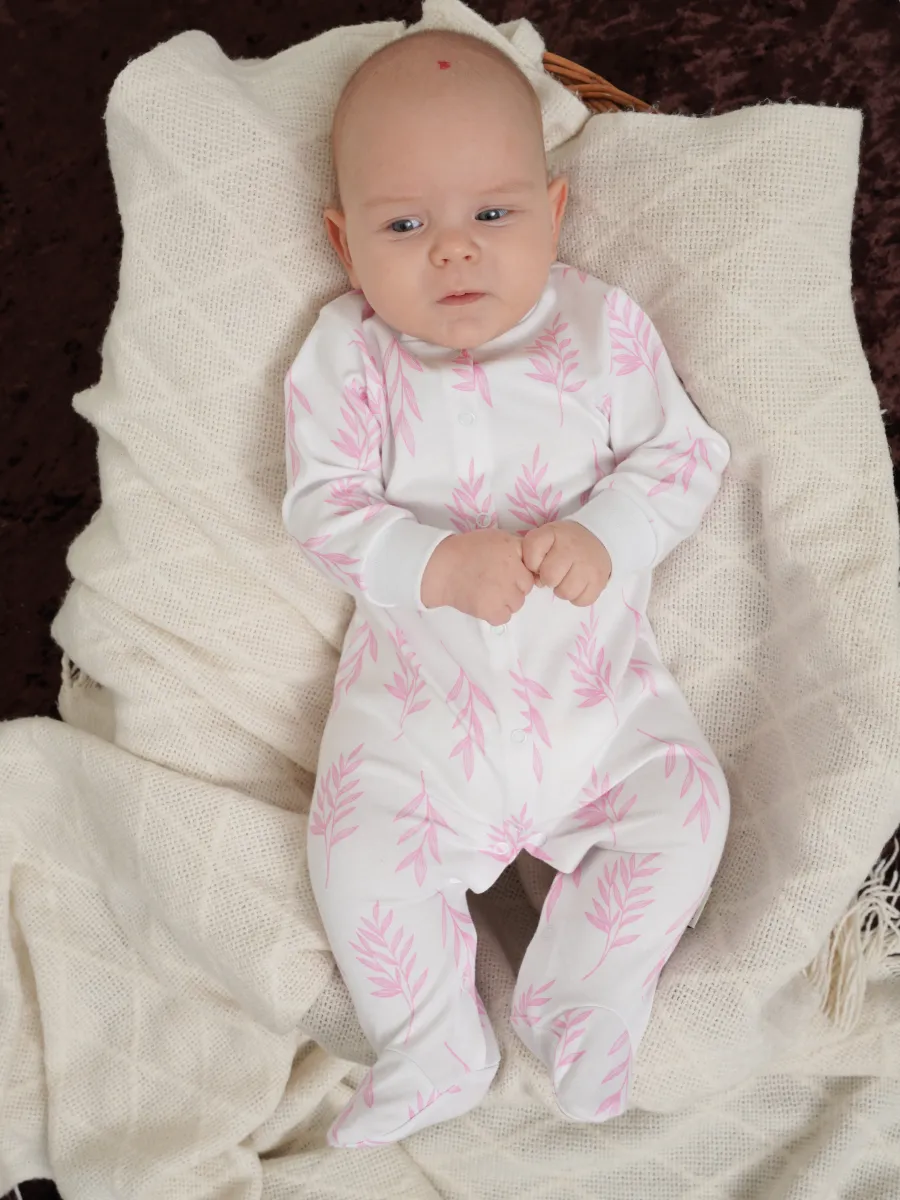 Комбинезон 3 шт Супер Пупс нбр/3пр/ком/сл/SK18розовыйлисточкиветочки - фото 8