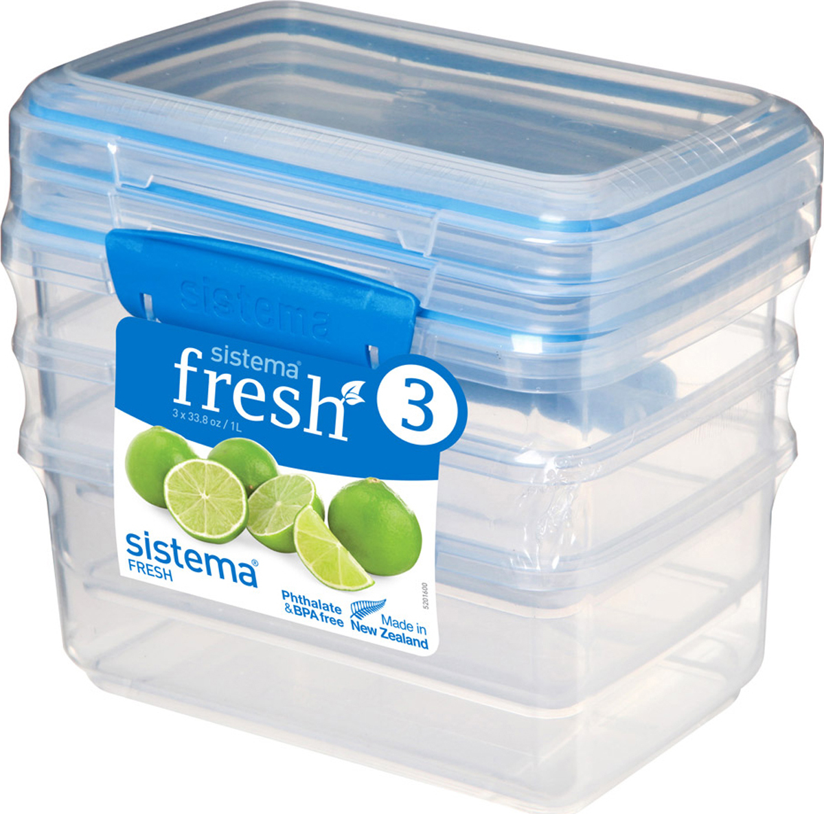 Изображение товара Набор контейнеров Sistema Fresh 1л 3шт 921613 Изображение товара Набор контейнеров Sistema Fresh 1л 3шт 921613
