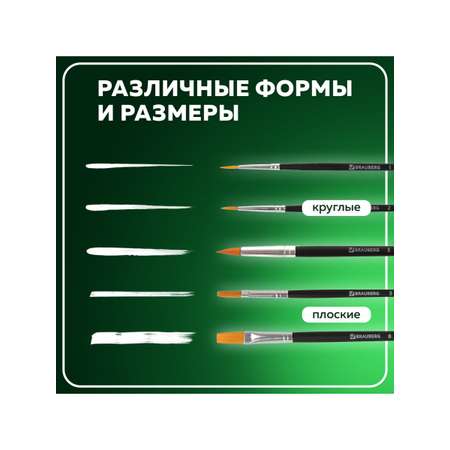 Кисть Brauberg 5 шт. (синтетика)