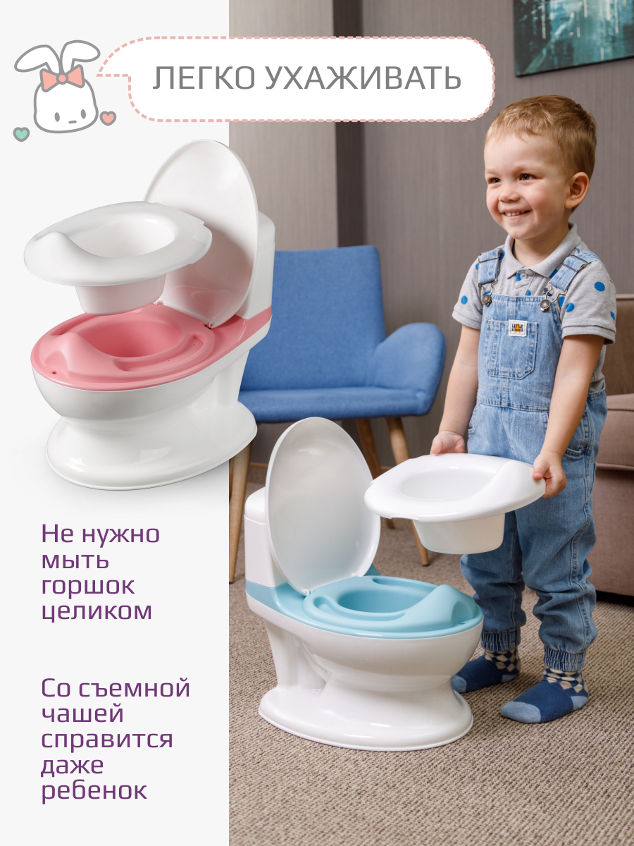 Горшок KidWick Hippo музыкальный розовый - фото 6