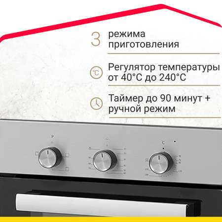 Электрический духовой шкаф Simfer Simfer Нержавеющая сталь, черный