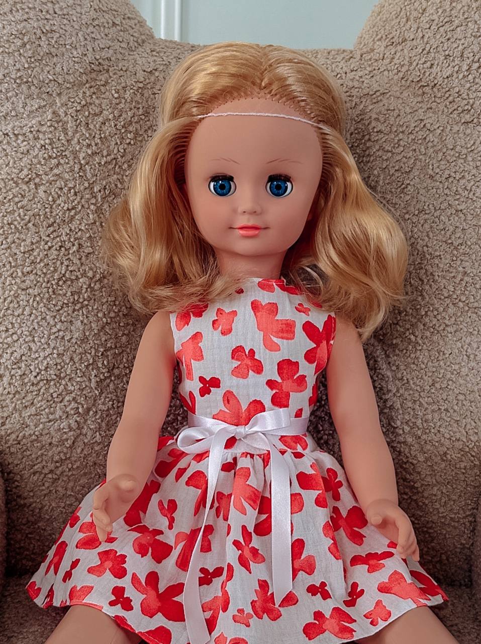 Кукла большая (ростовая) СТРАНА КУКОЛ говорящая в платье высота 60 см 24-18.3 - фото 19