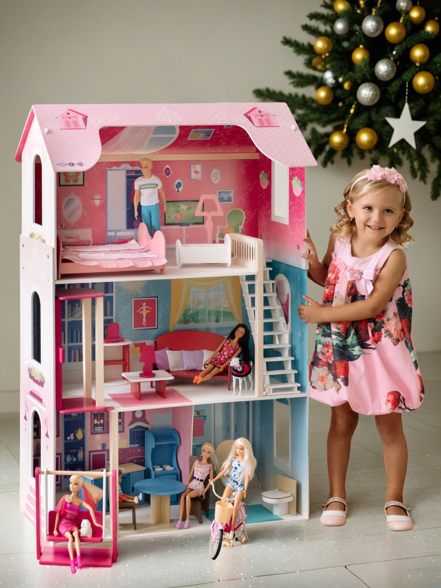 Домик для кукол PAREMO 121 см с мебелью PD315-01 - фото 1