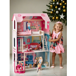 Домик для кукол PAREMO 121 см с мебелью