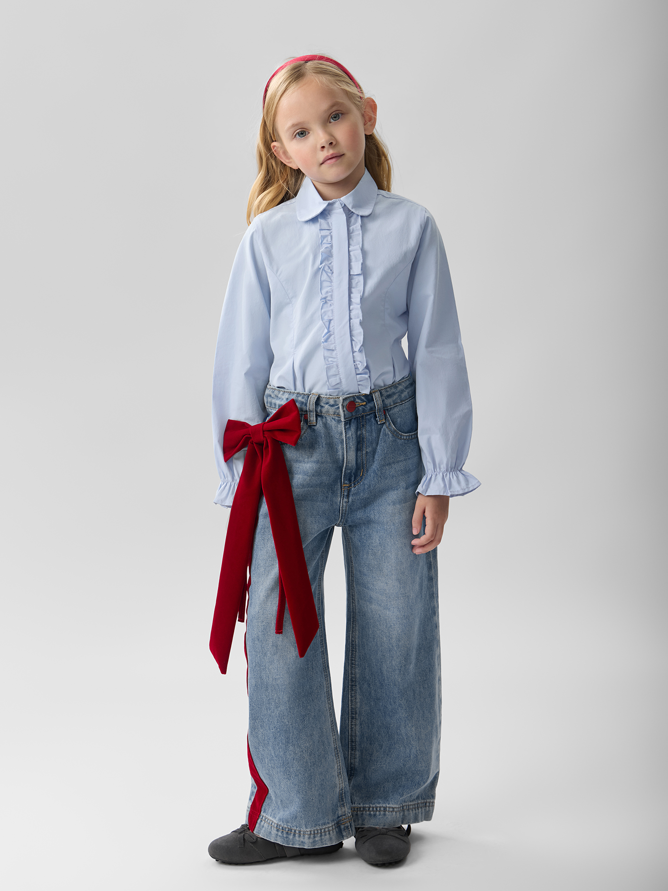 Джинсы Happy Baby 88592-1_blue-with-ribbon - фото 3