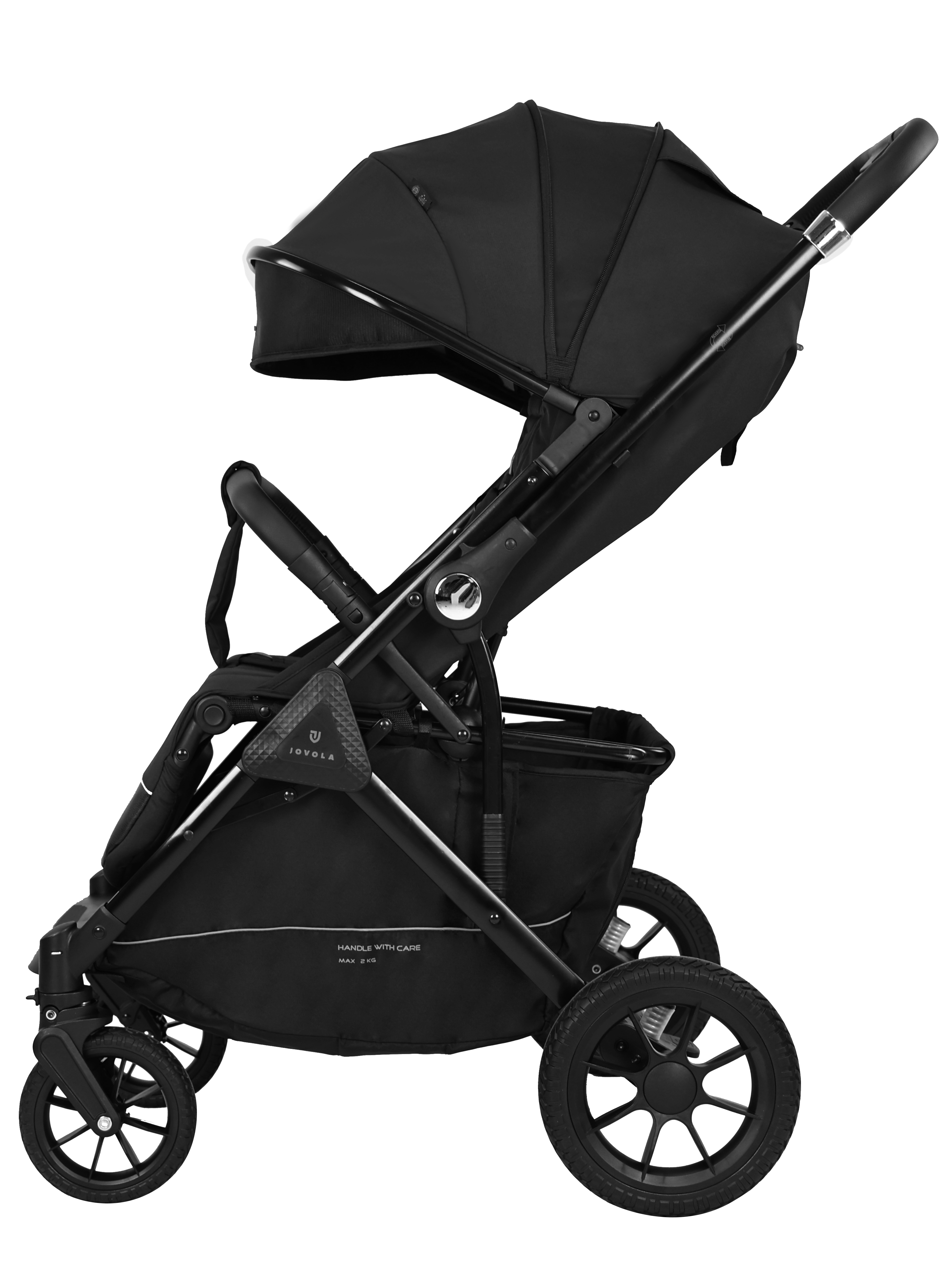 Коляска прогулочная JOVOLA Magma с перекидной ручкой черный - фото 17
