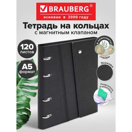 Тетрадь со сменным блоком Brauberg клетка 120 лист.