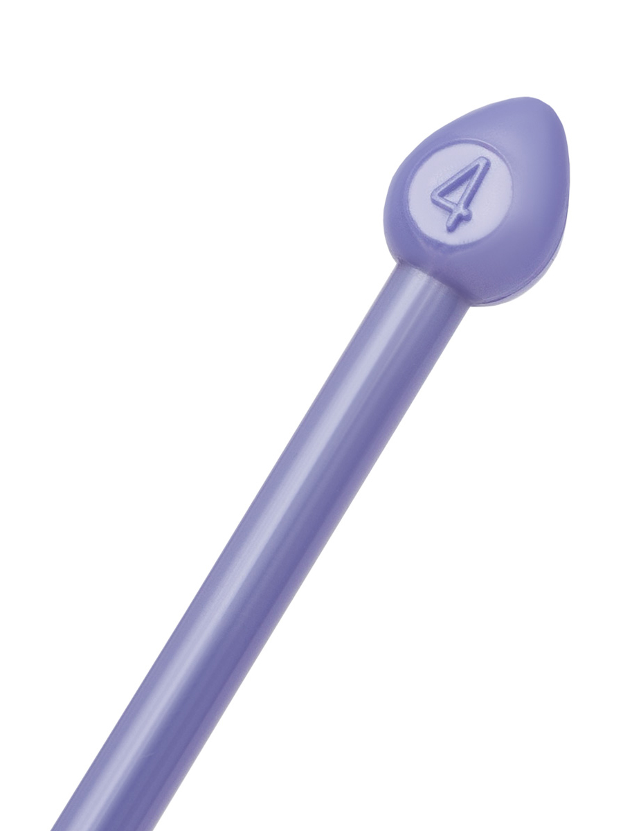 Спицы прямые Pony пластиковые для начинающих PEARL 4 мм 25 см фиолетовые 31628 - фото 8