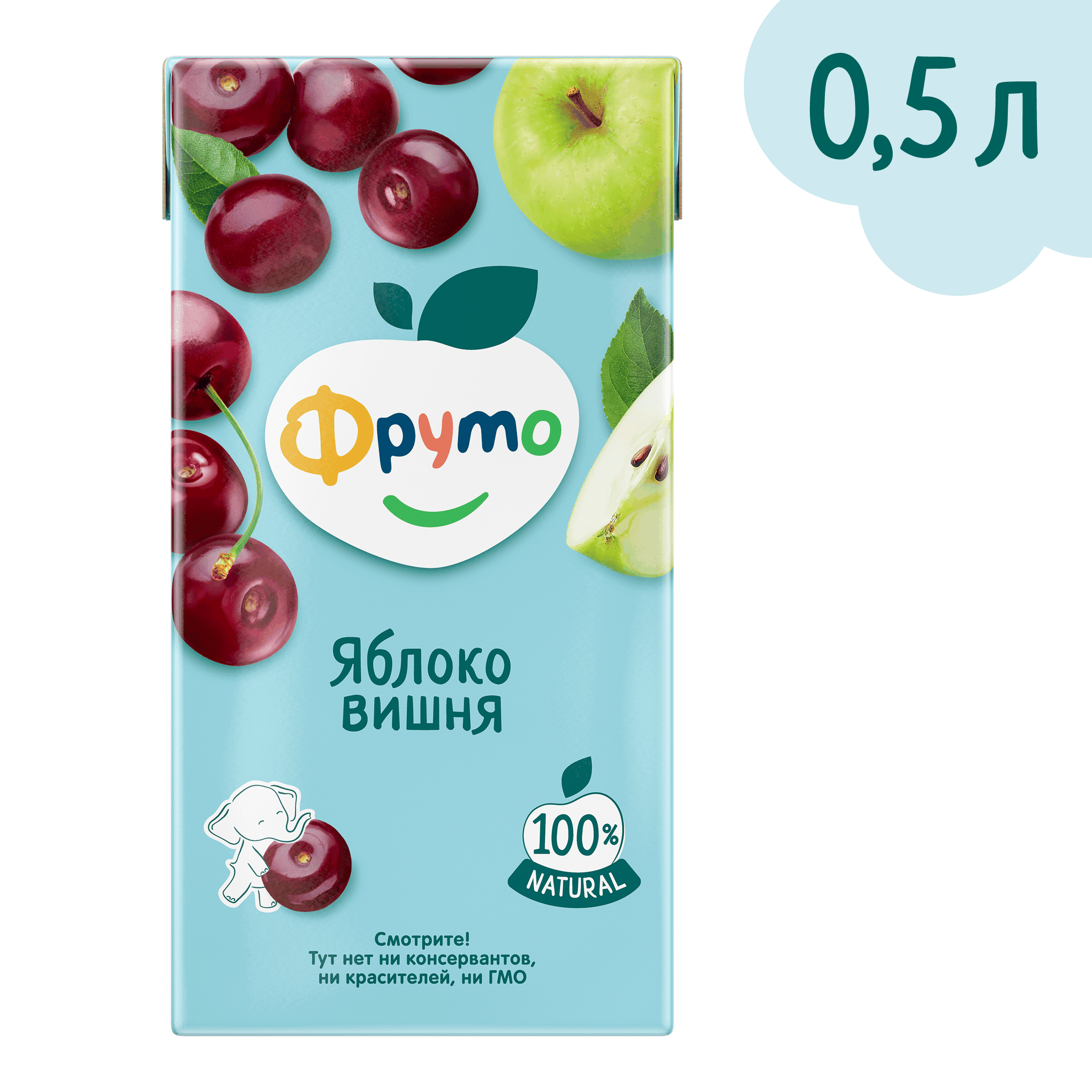 Нектар ФрутоНяня Яблоко-Вишня с 3 лет 0.5 л - фото 1