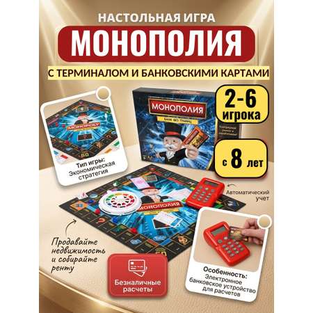 Настольная игра ТОТОША Монополия с терминалом и картами банка
