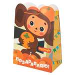 Пакет Чудо Праздник Союзмультфильм Чебурашка Вырубка 26*32*14см