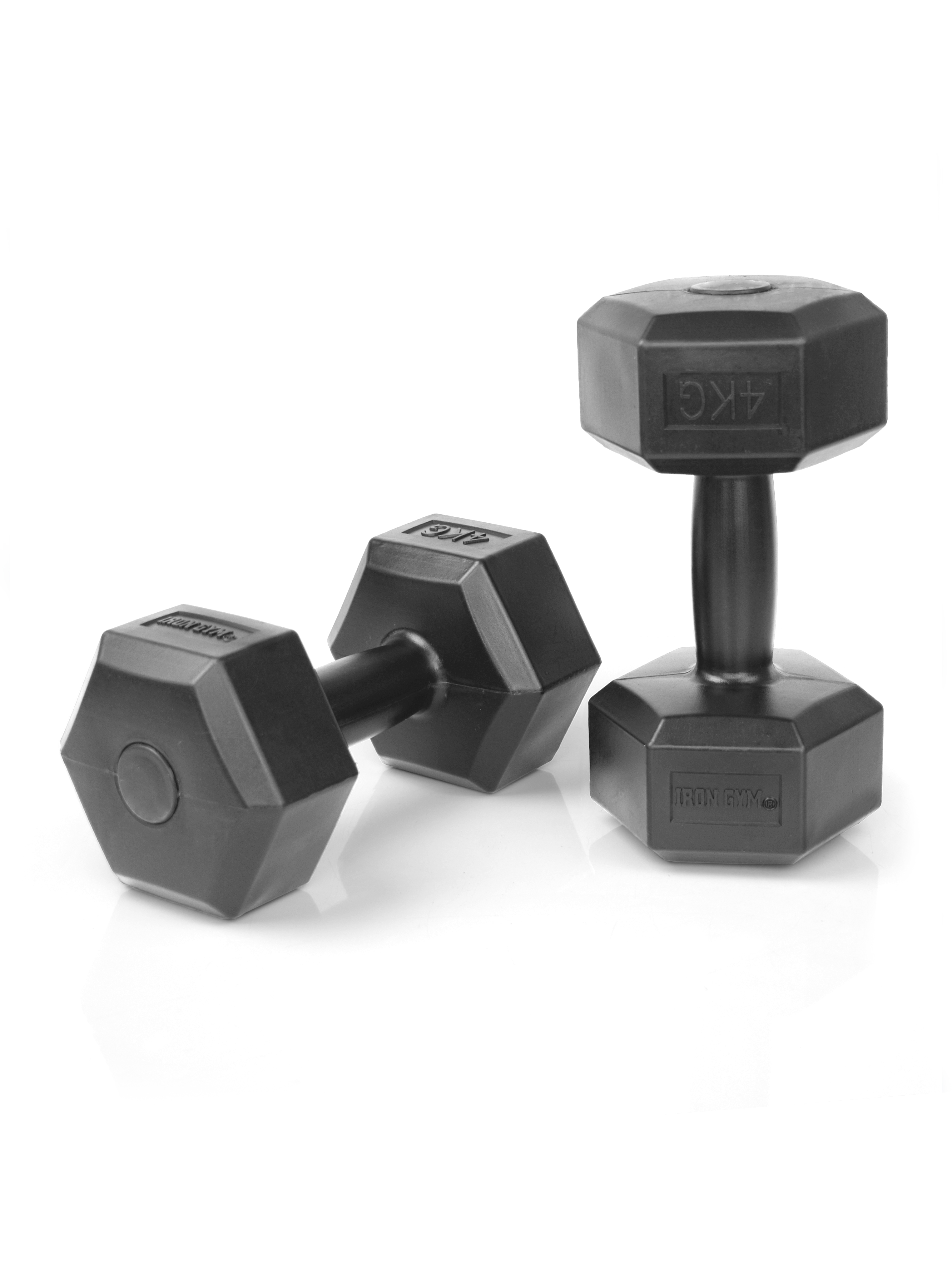 Гантели виниловые IRON GYM, 4 кг х 2 шт, черные - фото 2
