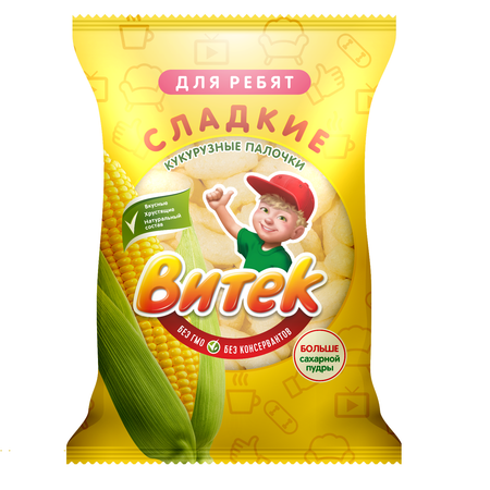 Кукурузные палочки Витек Сладкие для индивидуального потребления 10 шт по 60 г