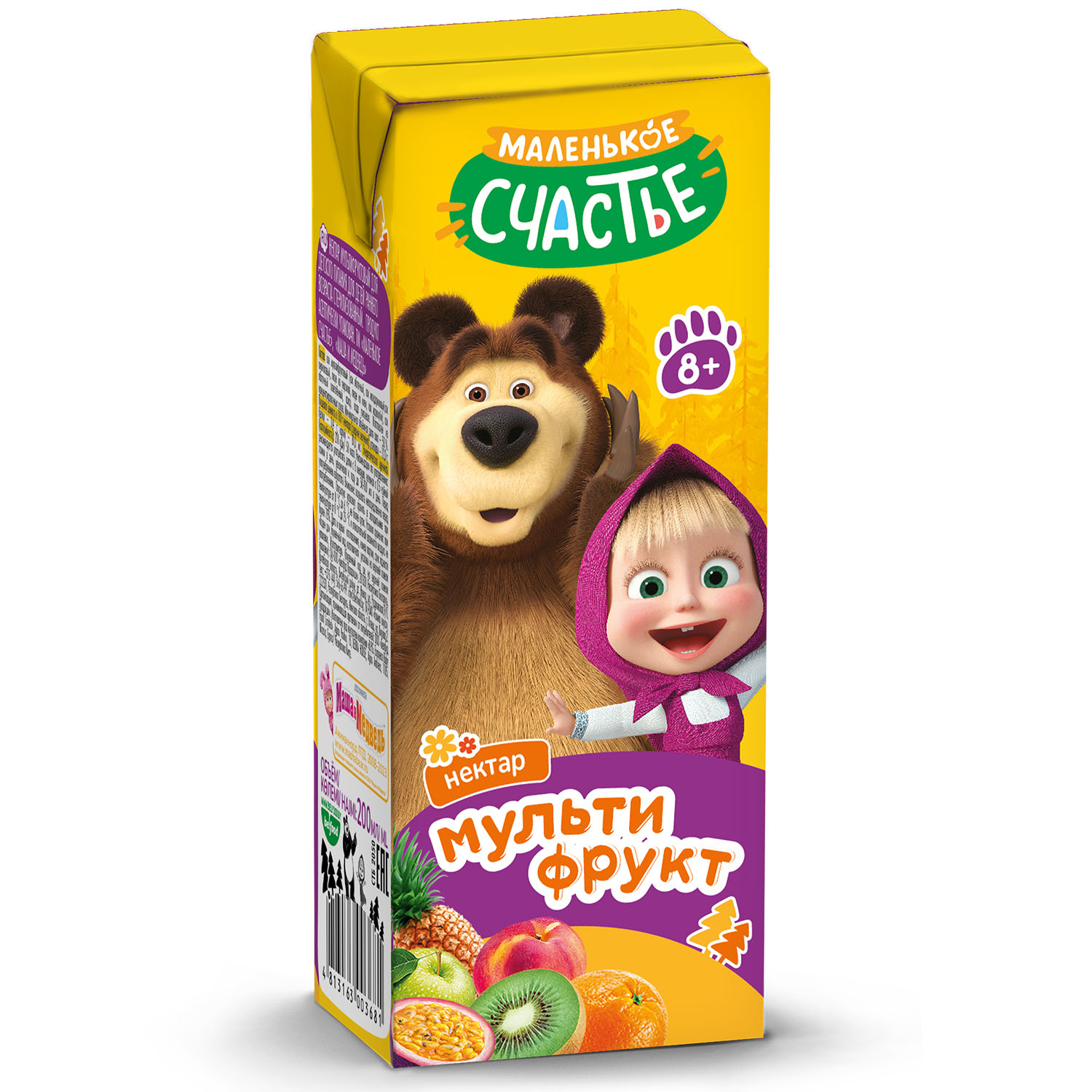 Нектар Маленькое счастье Мультифрукт с 8 мес 0.2 л - фото 1