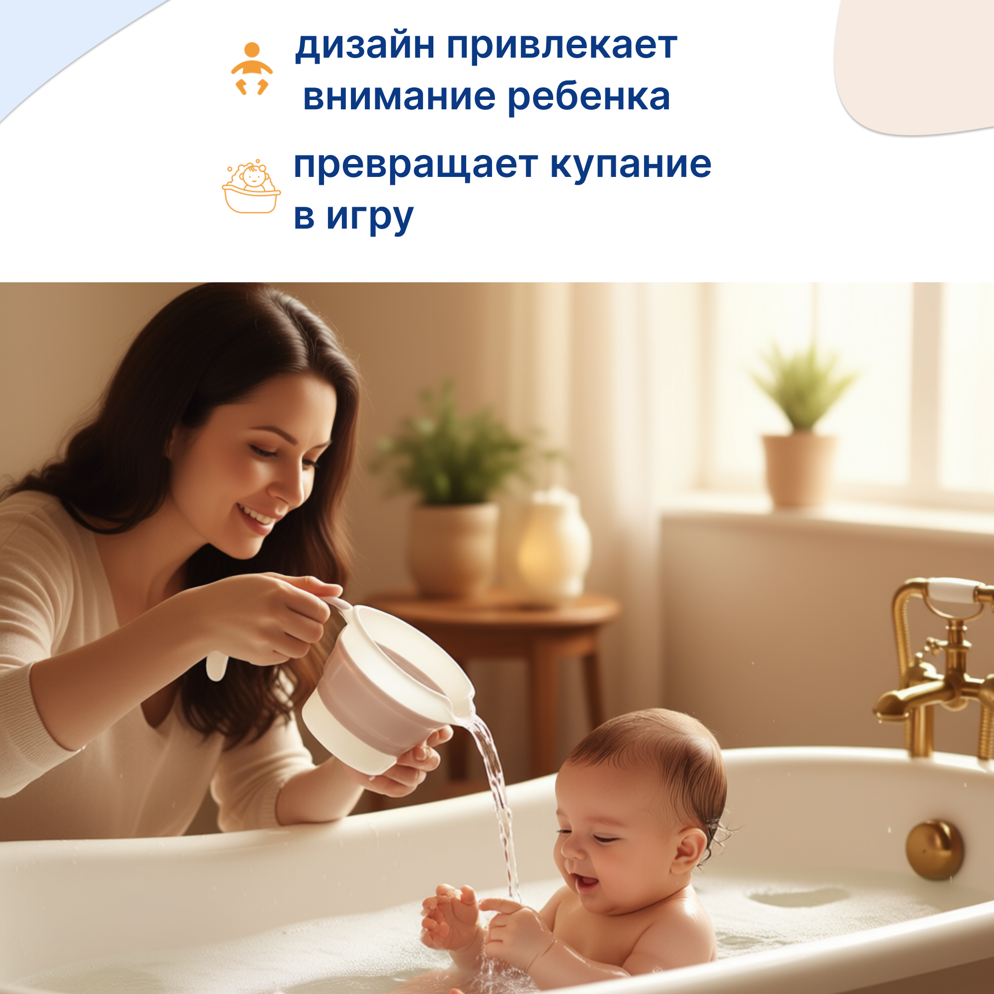 Ковшик Uviton для купания 1 л - фото 2