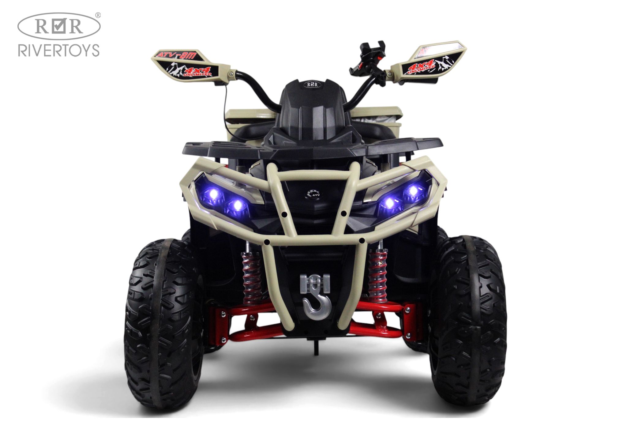 Электромобиль RIVERTOYS Z111ZZ-NEW-BEIGE С пультом ДУ - фото 2