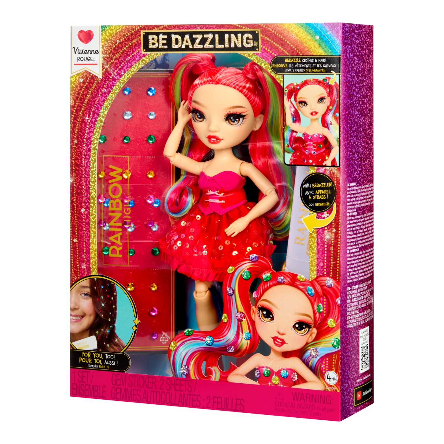 Кукла модельная Rainbow High Dazzling Вивьен красная с акс. 70779 - фото 5