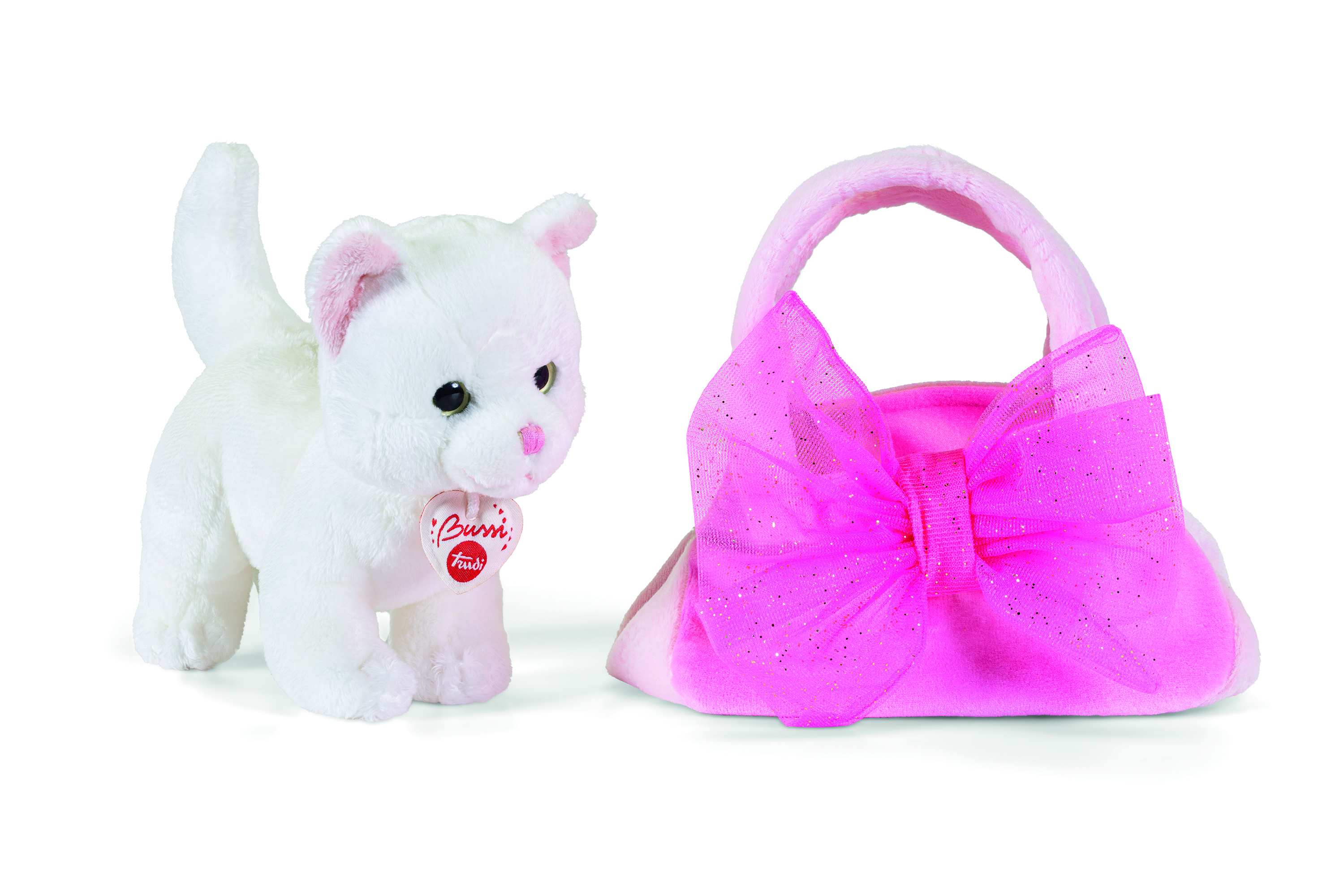 Мягкая игрушка Trudi Кошка с розовой сумочкой 21см - фото 1