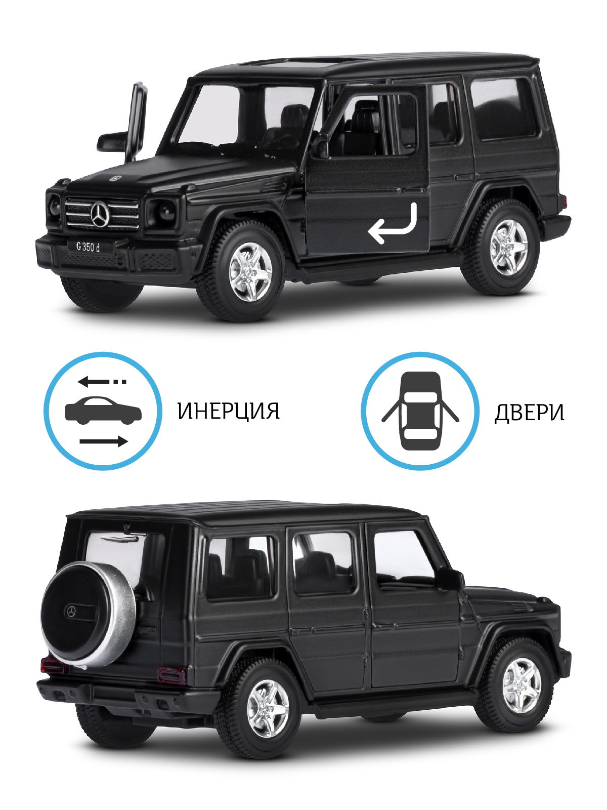 Внедорожник АВТОпанорама Mercedes Benz G350d 1:42 JB1251742 - фото 2