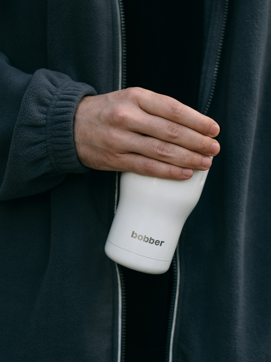 Термокружка 350 мл для напитков Tumbler Bobber белый - фото 8