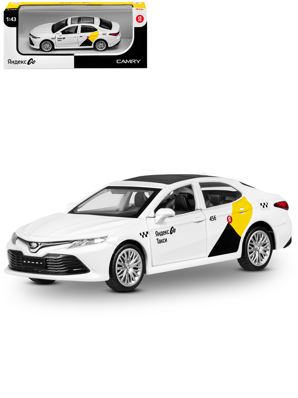 Автомобиль Яндекс GO Toyota Camry Такси 1:43 JB1251484 - фото 9